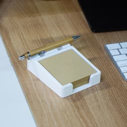 Minimalist Dual Pen Post-It Holder 3d model
