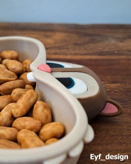 Squirrel Snack Bowl 3d model