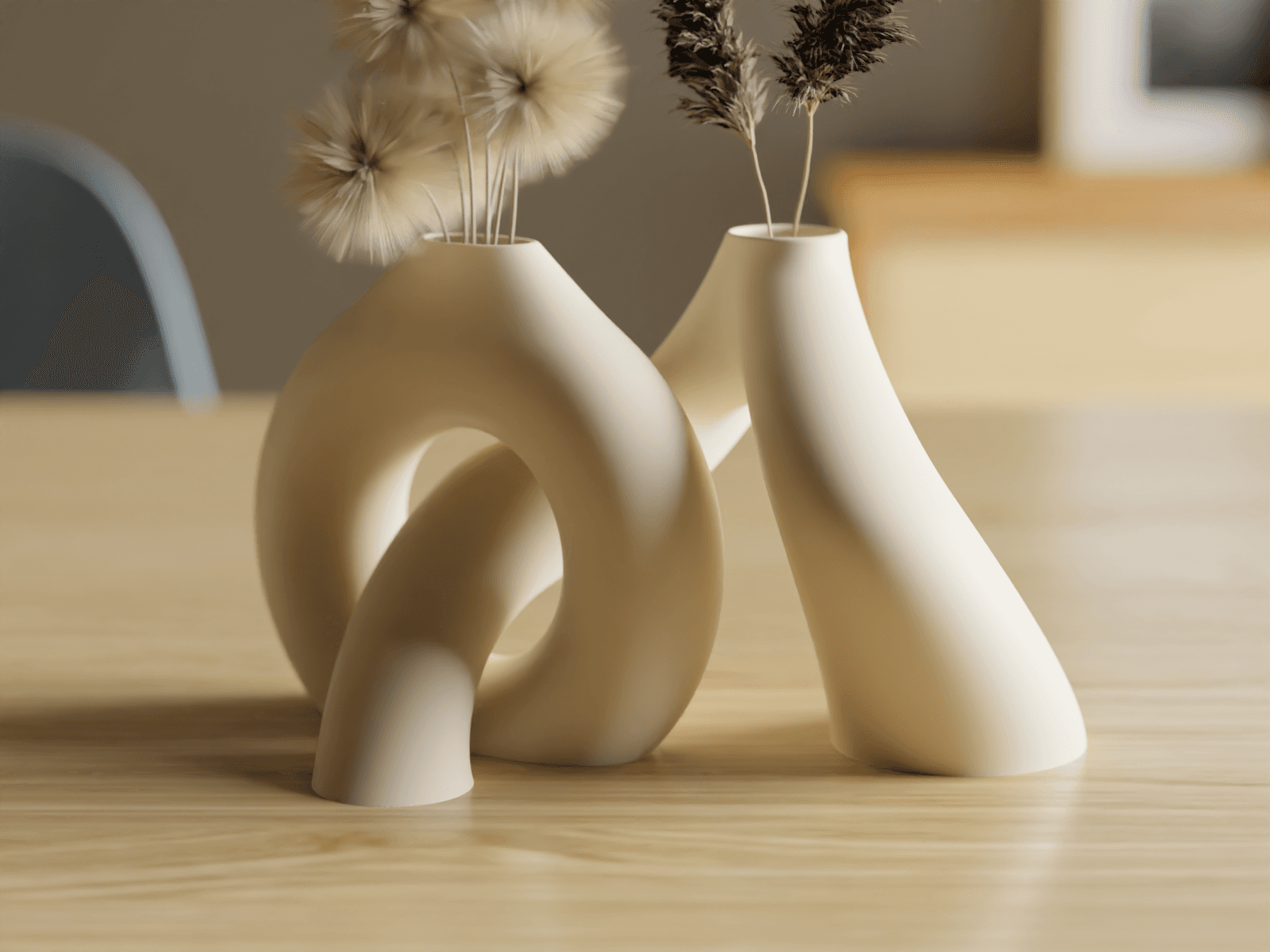 Interlocking Toroidal Vases: Smooth version 3d model