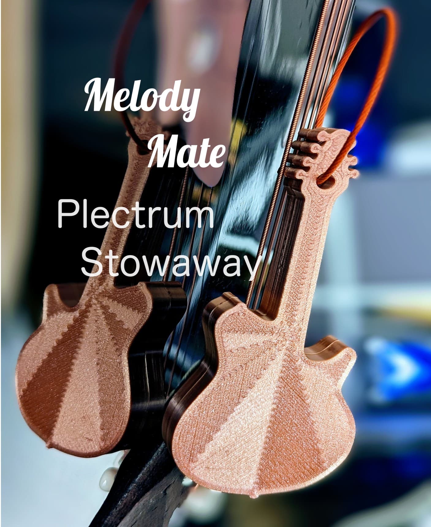 Melody Mate plectrum Portable stow away Keychain 3d model
