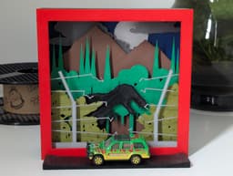 Jurassic Shadow Box Diorama 3d model