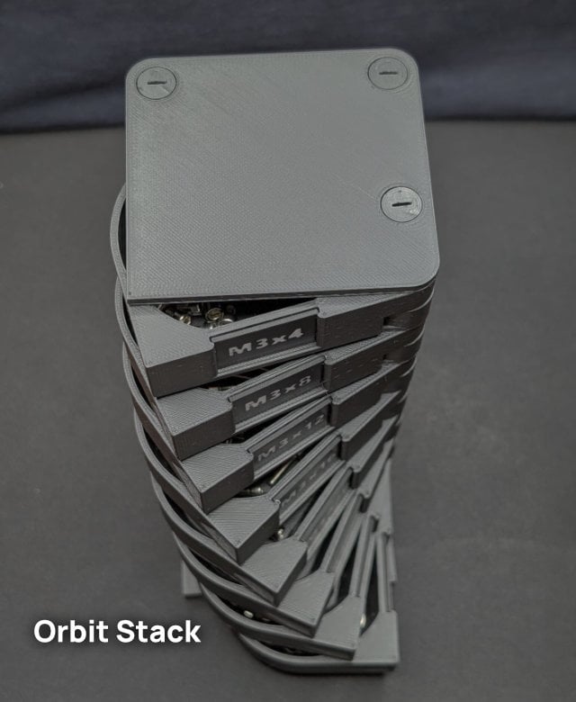 M3 OrbitStack - Swivel Screw Organizer 3d model
