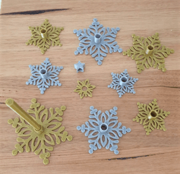 Snowflake Tree Christmas Ornament 3d model