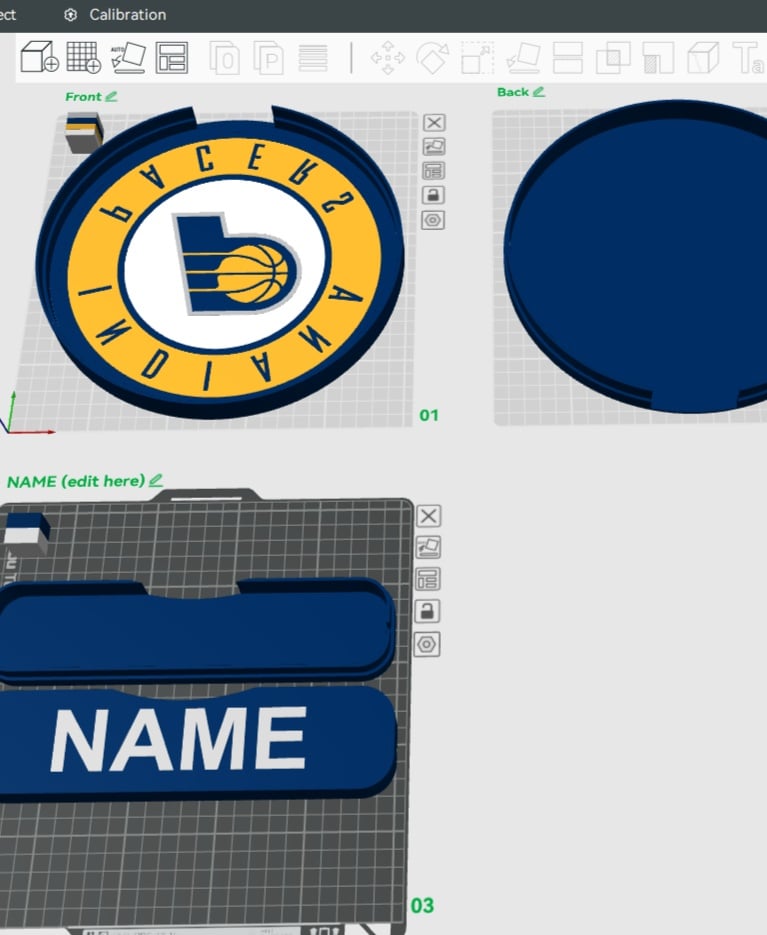 Indiana Pacers Sign - LED Strip Compatible 3d model