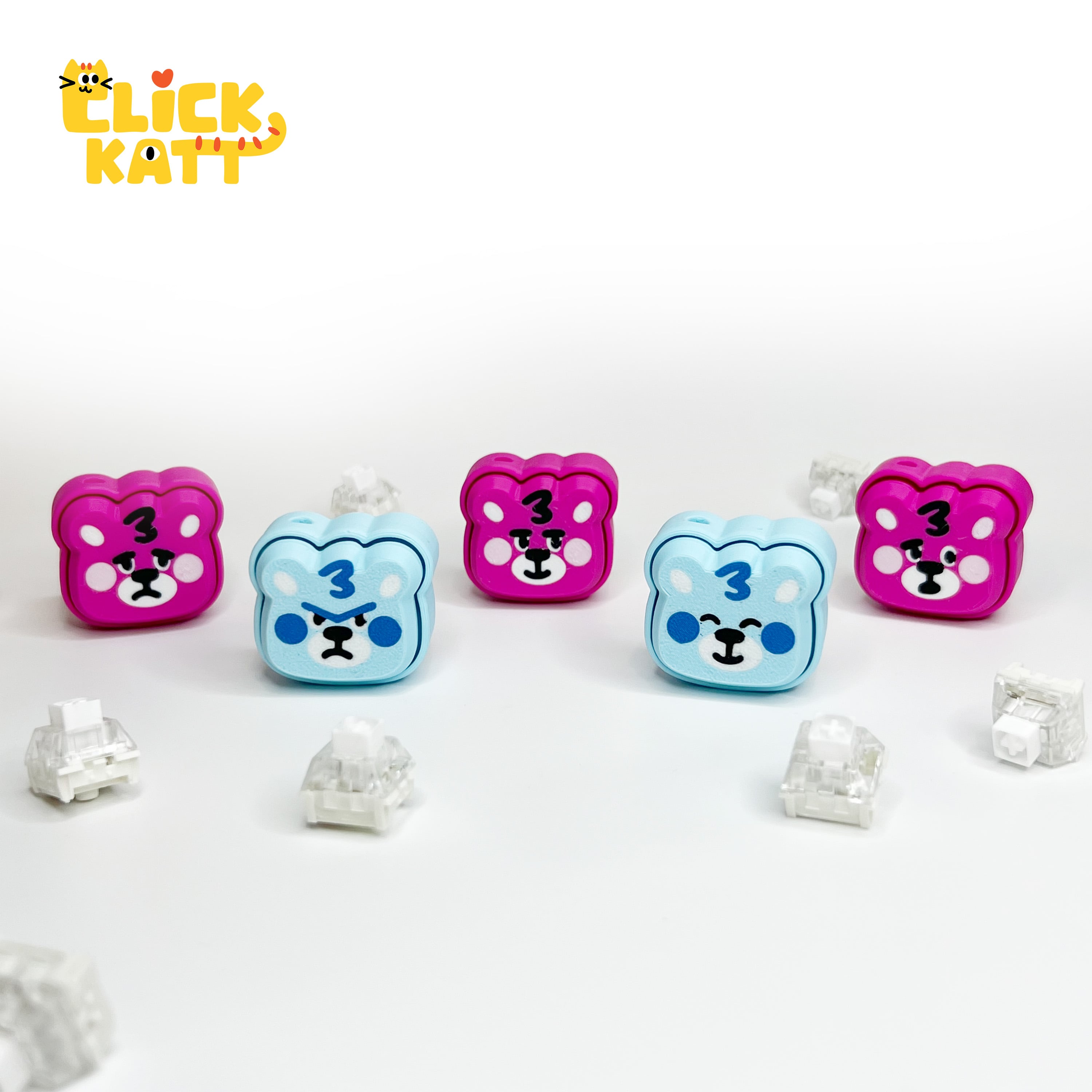 Bear - Clicker Fidget Toy Keychain 3d model