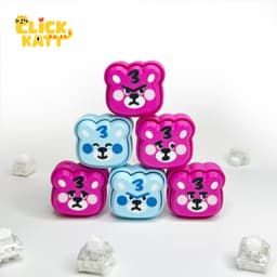 Bear - Clicker Fidget Toy Keychain 3d model