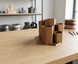 HexBrutalist Mathematical Desk Caddy 3d model