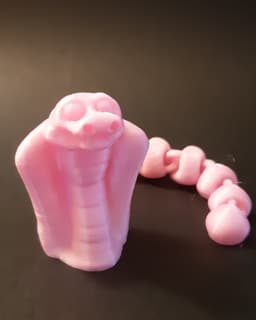 SIMPLE FLEXI COBRA - SUPPORT FREE - PRINT IN PLACE 3d model