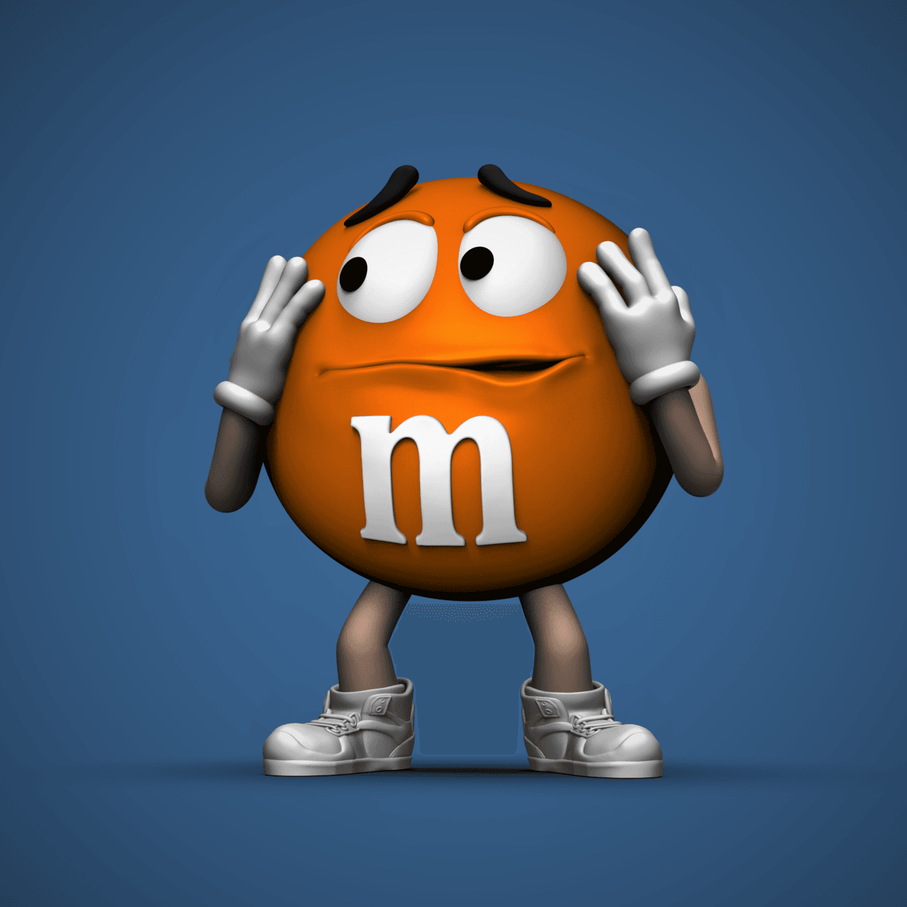 Orange M&M Mascot 3d model