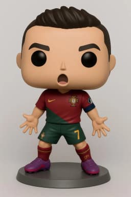 Cristiano Ronaldo Funko Pop Style STL File 3d model