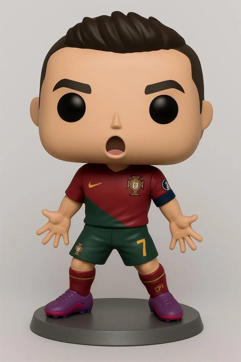 Cristiano Ronaldo Funko Pop Style STL File 3d model