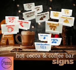Hot Cocoa or Coffee Bar Signs 3d model