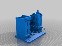 Minecraft Courtyard Apartment 3d model