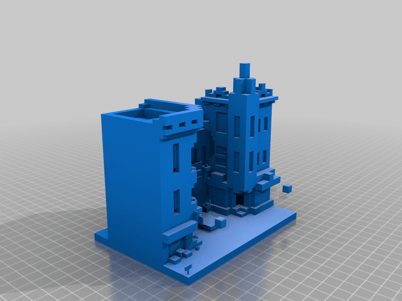 Minecraft Courtyard Apartment 3d model