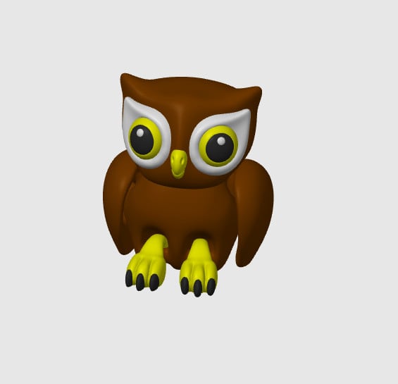 Owl V1 Fidget 3d model