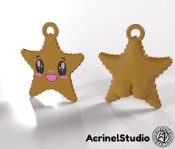 llavero estrella culona 3d model