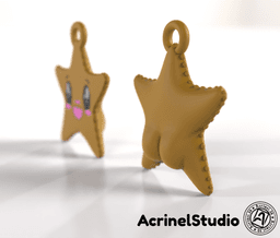 llavero estrella culona 3d model