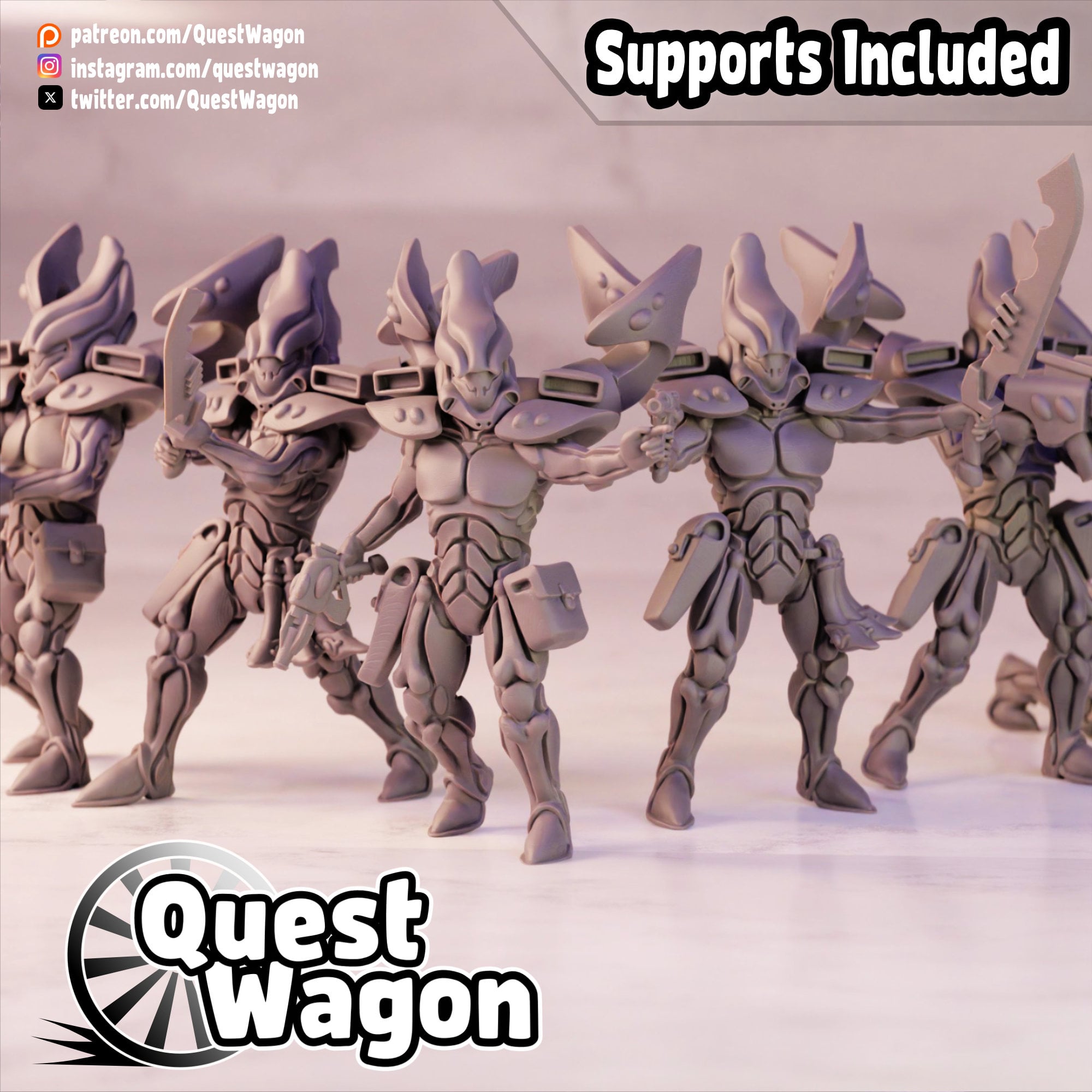Space Elf Squad 3d model