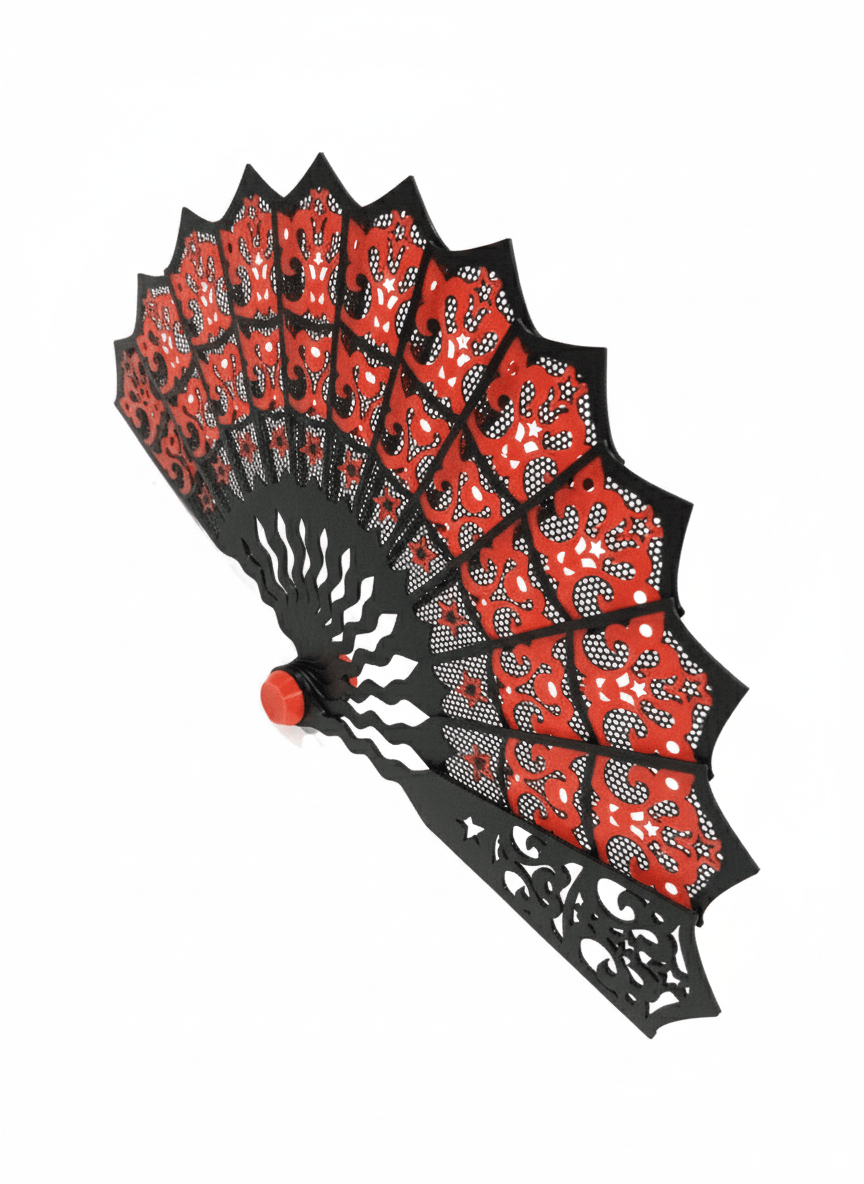 Halloween Spider Web Hand Fan 3d model