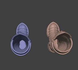 Fantasy Knight High Armor Boots + BJD Version 3d model