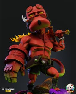 Hellboy Chibi - Premium Collectible 3d model