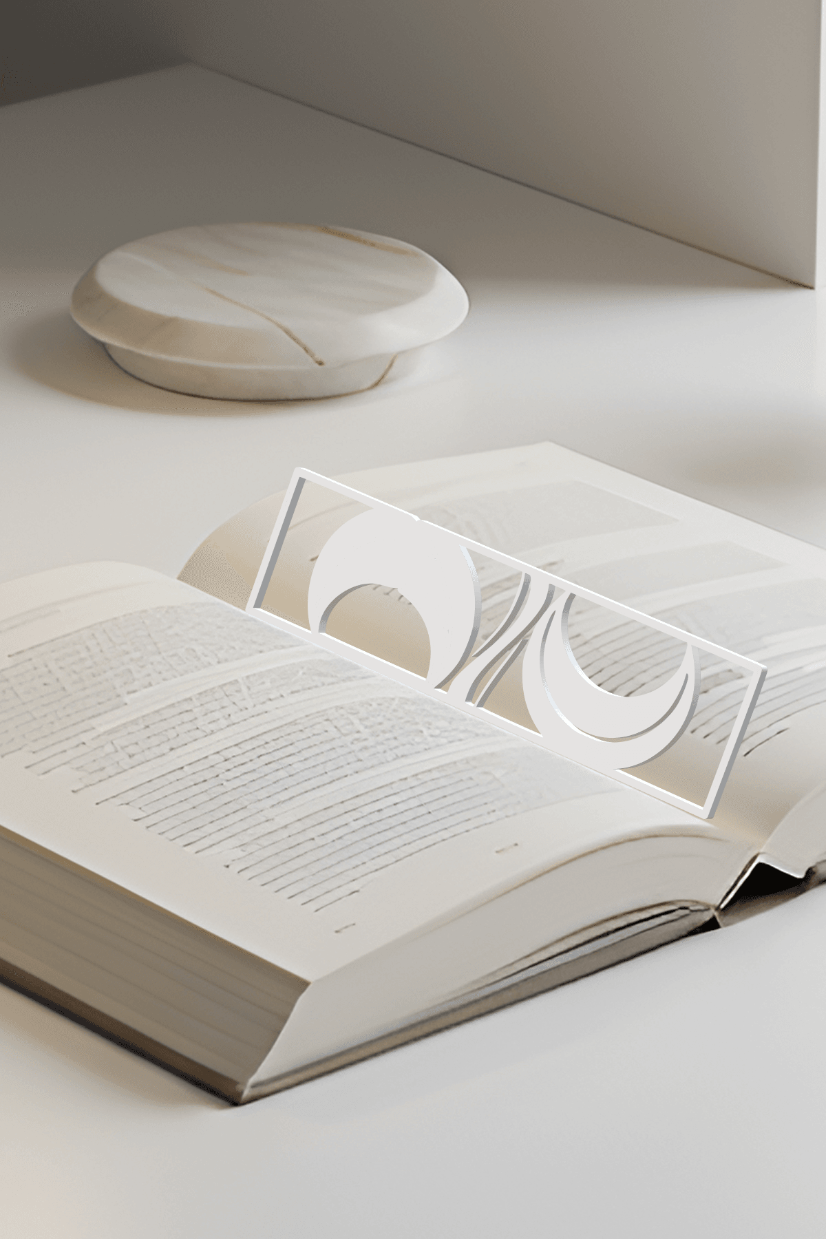 Moon Bookmark, Gift Idea 3d model