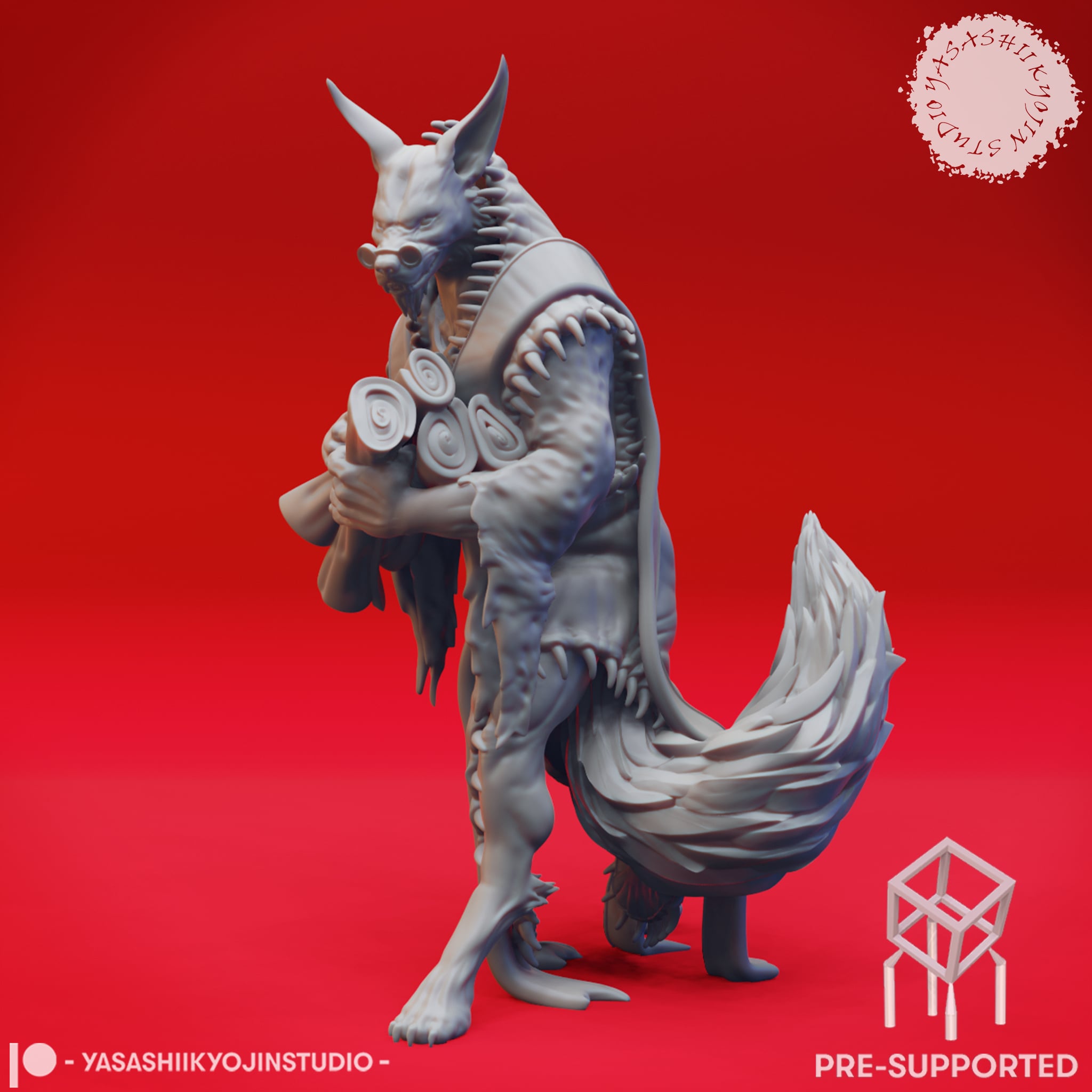 Arcanaloth Record Keeper - Tabletop Miniature (Pre-Supported) 3d model