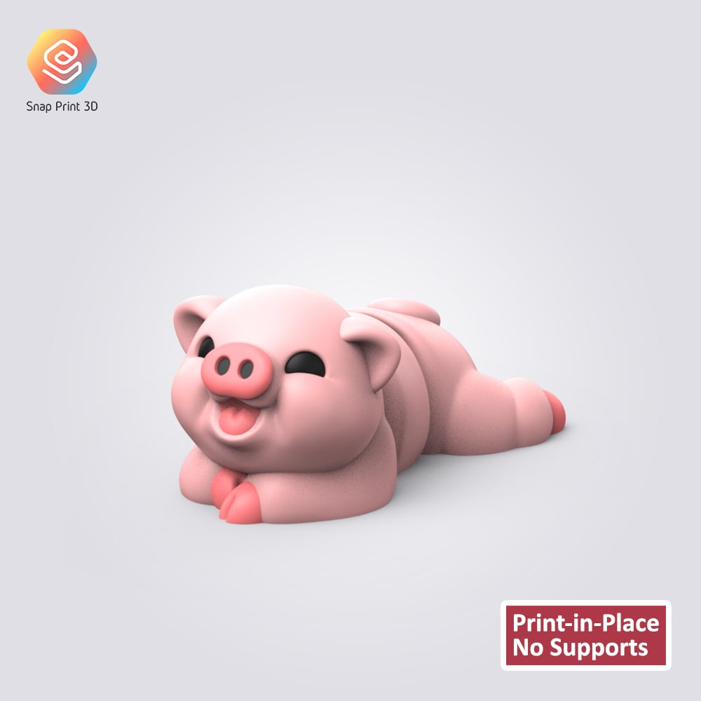 Flexi Sleeping Pig 3d model