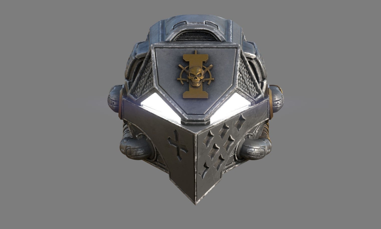 Gray Knight Helmet 3d model