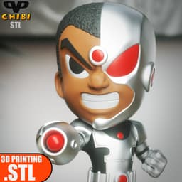 Cyborg Chibi STL for 3D Printing ChibiSTL 3DXM 3d model