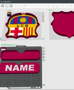 F.C. Barcelona Sign - LED Strip Compatible 3d model