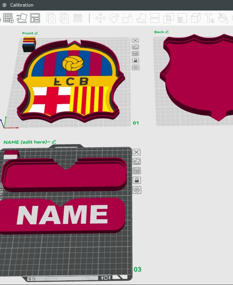 F.C. Barcelona Sign - LED Strip Compatible 3d model