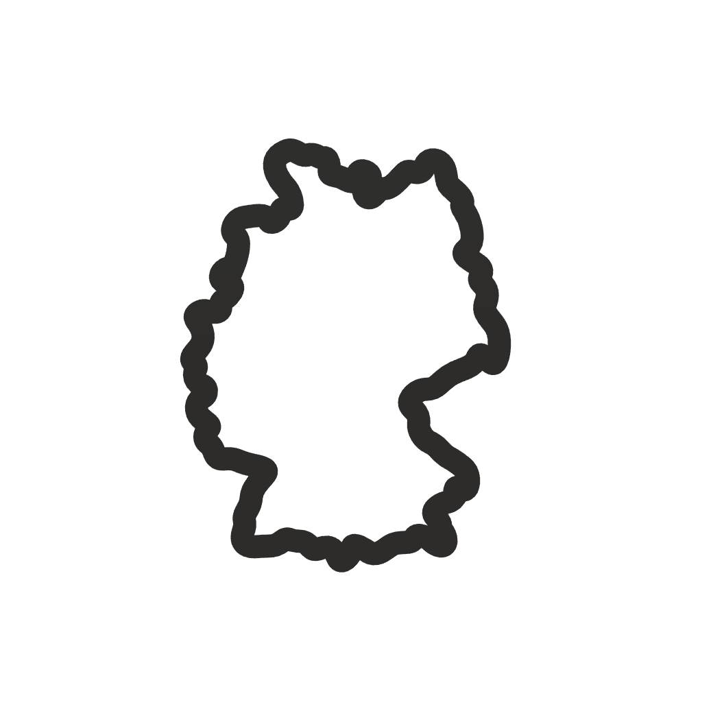 Germany Cookie Cutter STL File - 4 inches 3d model