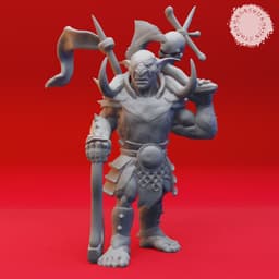 Goblin Warband - Tabletop Miniatures (Pre-Supported) 3d model