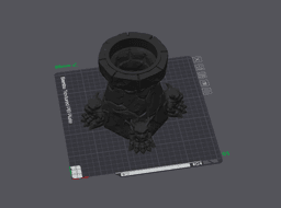 gargoyle guard plant pot 3d model