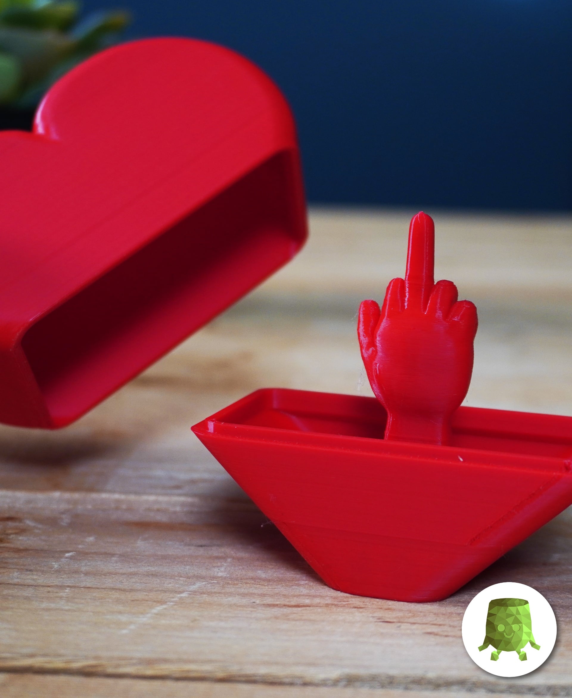 Middle Finger Heart Surprise 3d model