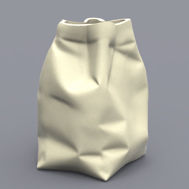 CRUMPLE BAG VASE 3d model