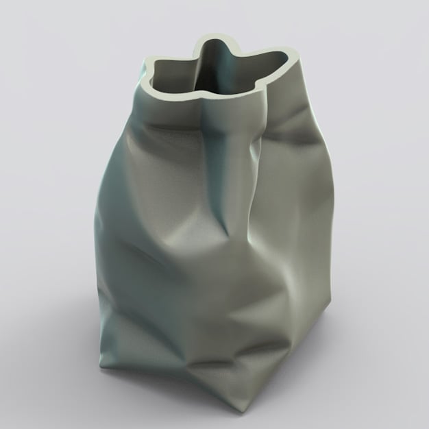 CRUMPLE BAG VASE 3d model