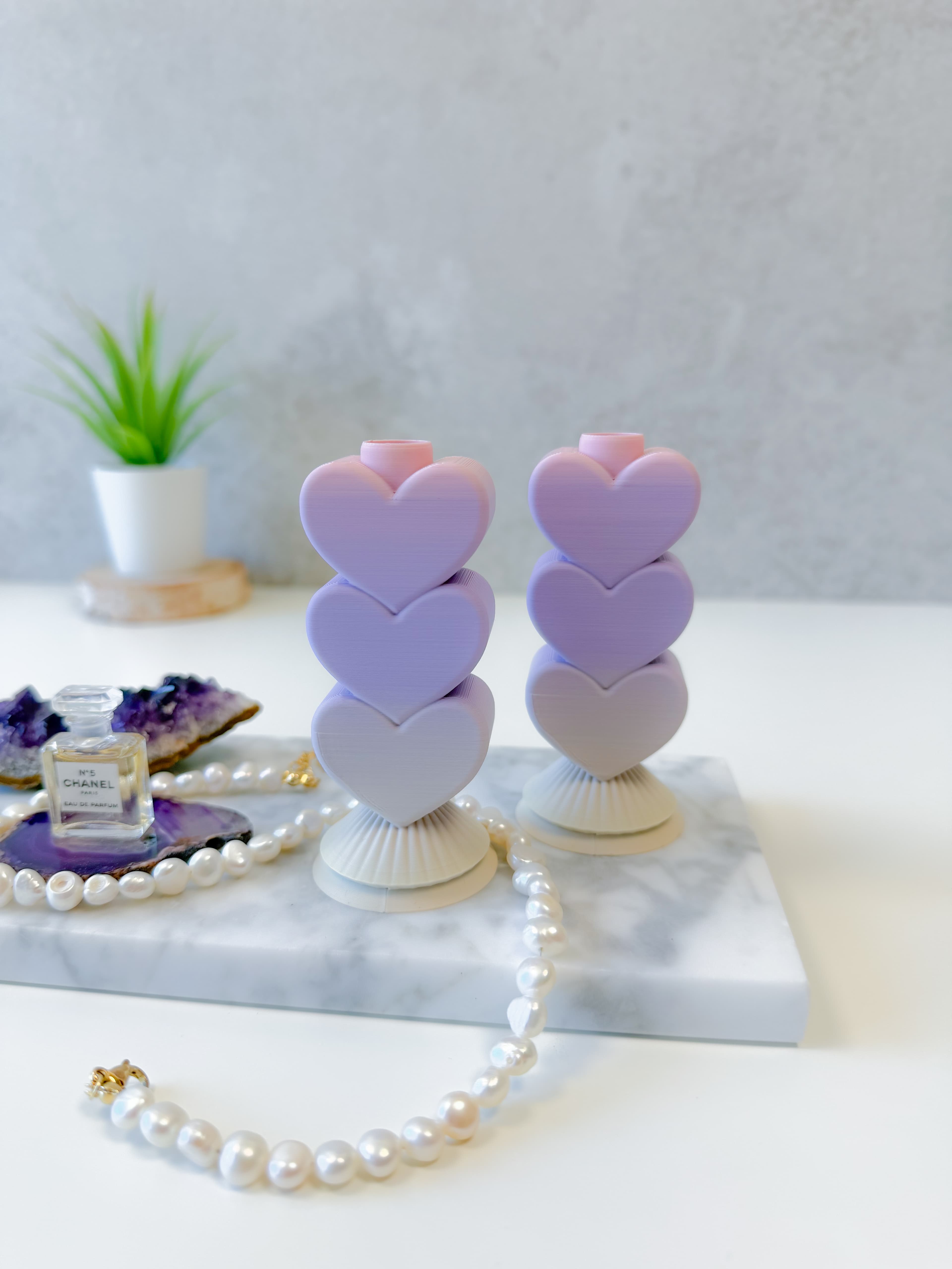 Triple love decor vase 3d model