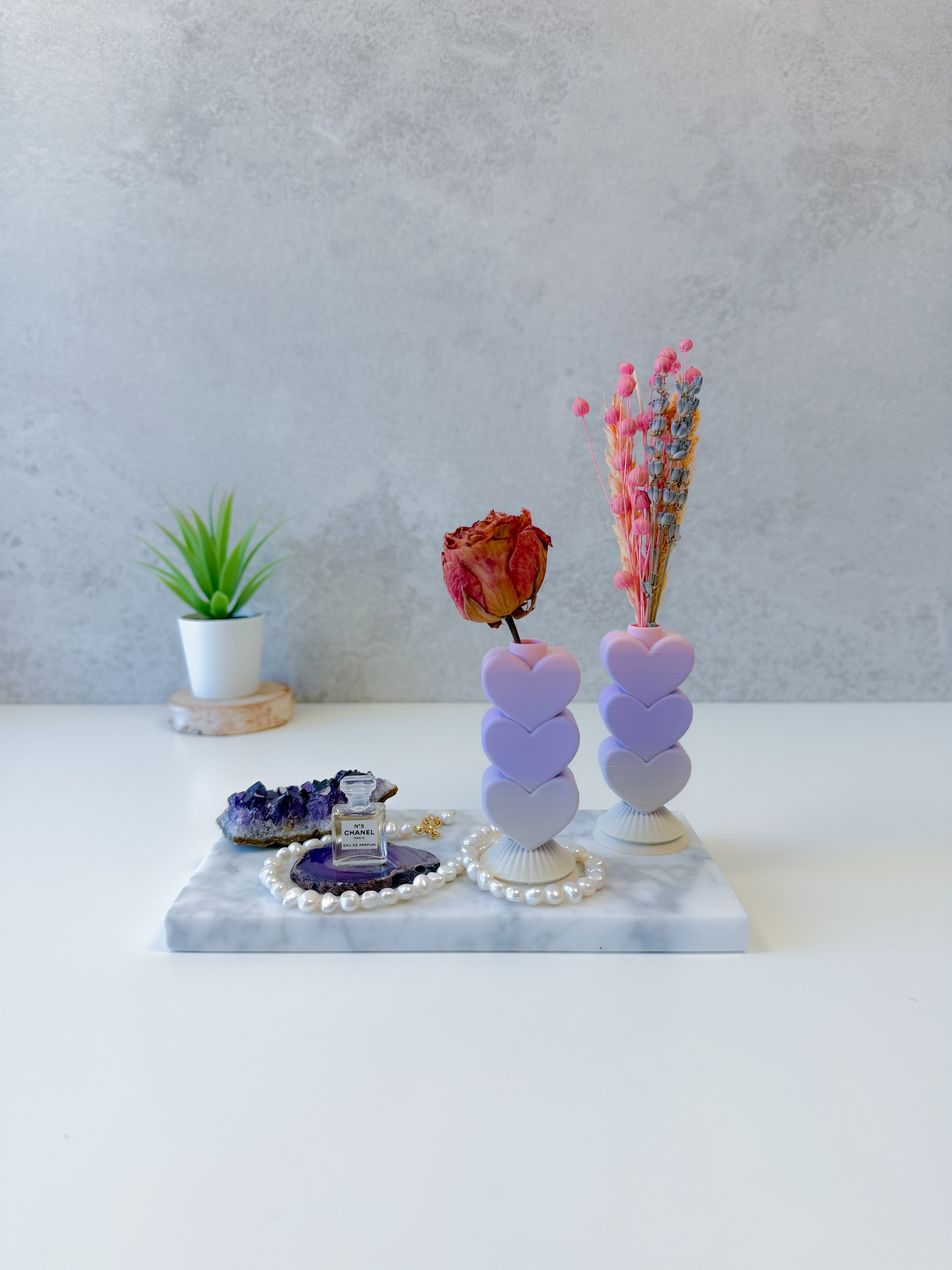 Triple love decor vase 3d model