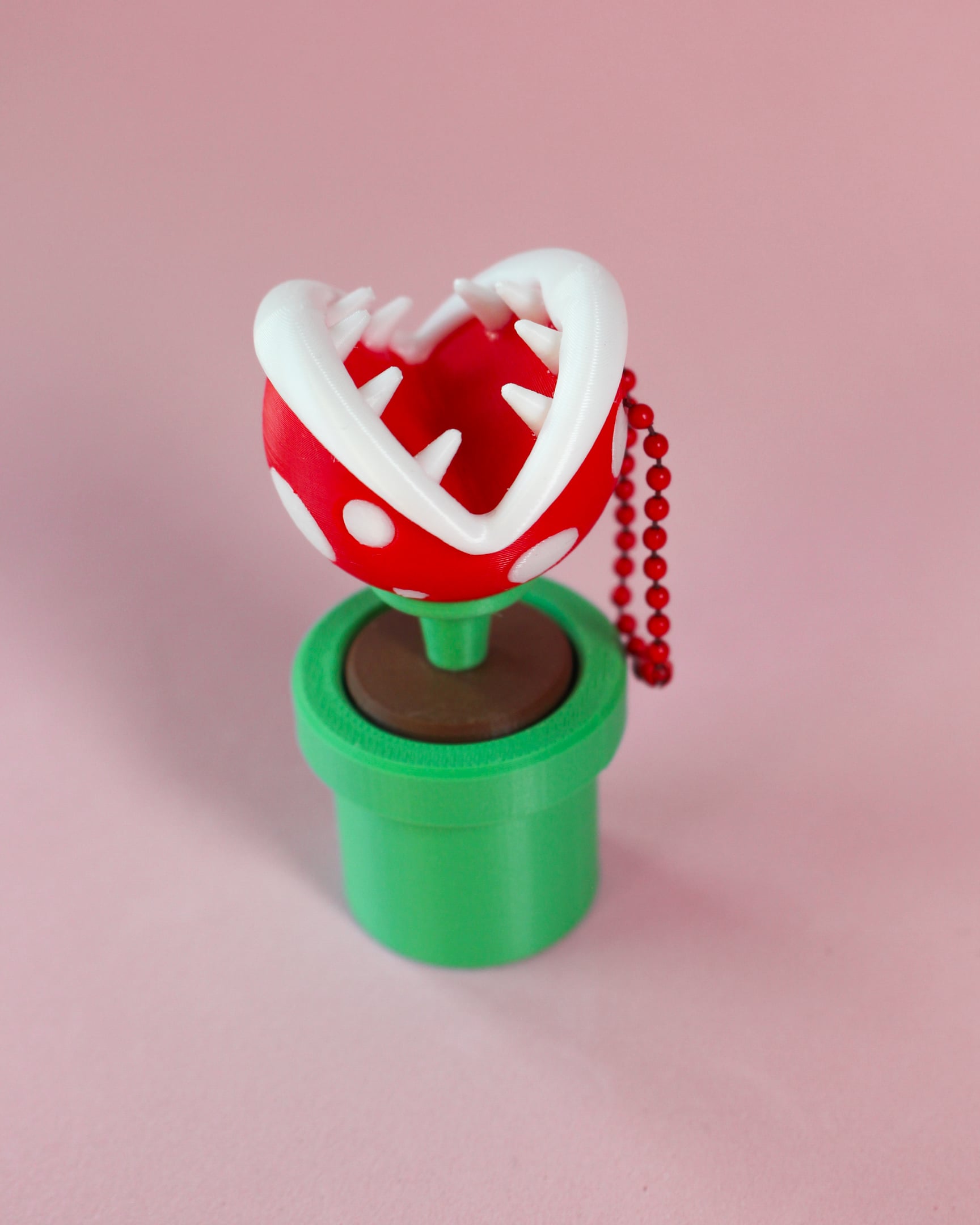 Piranha Plant Fidget Clicker Keychain 3d model