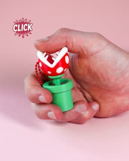Piranha Plant Fidget Clicker Keychain 3d model