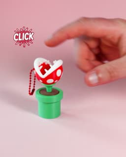 Piranha Plant Fidget Clicker Keychain 3d model