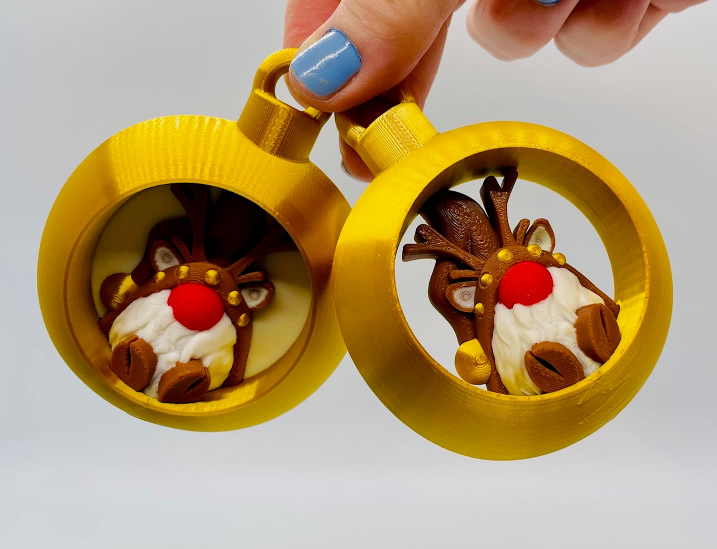 Reindeer Gnome Ornament Set 2024 3d model