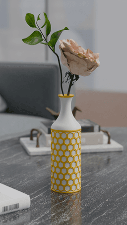 Vase Hexagonal Pattern 3d model
