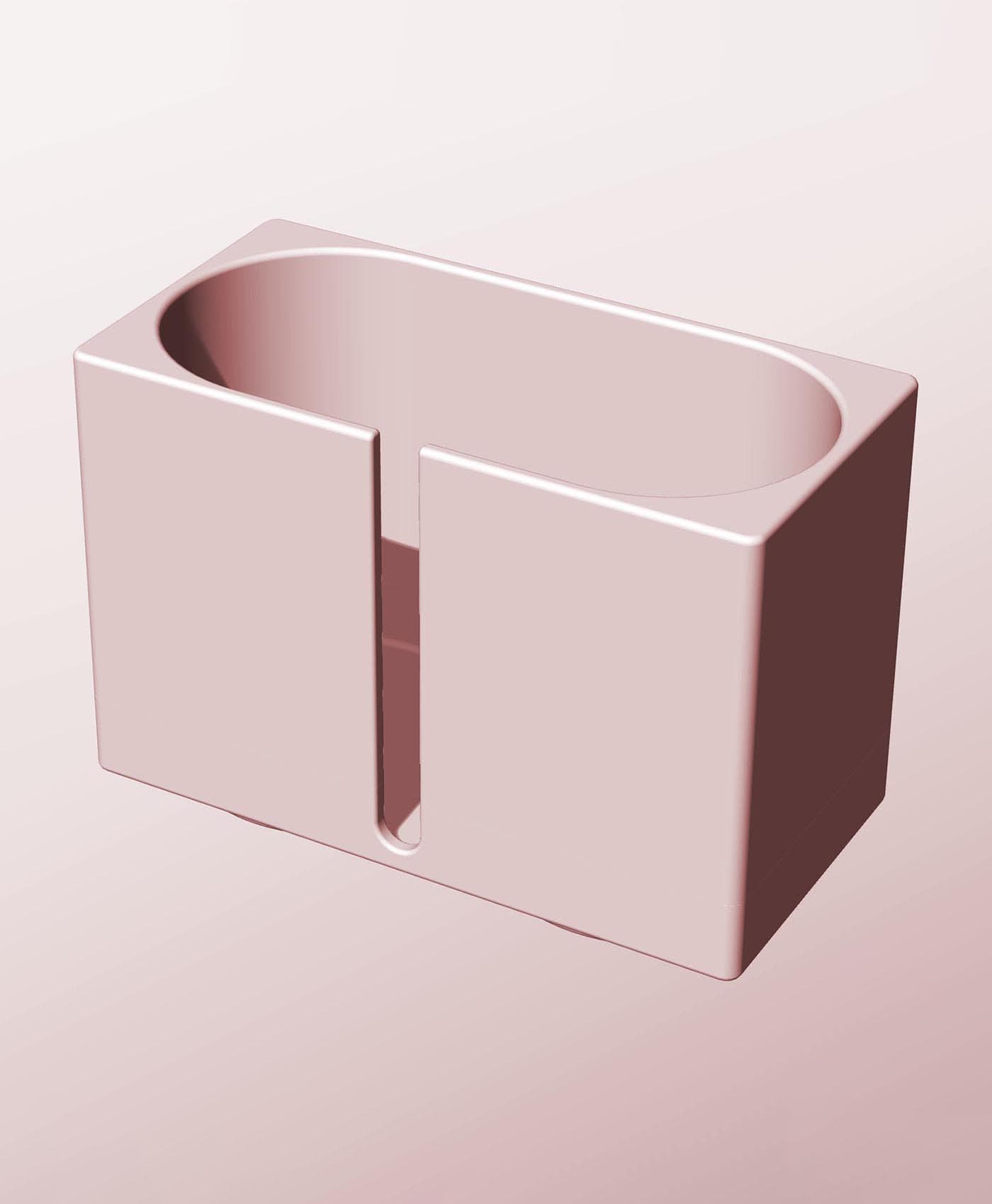 CX68-100-SB Stackable slotted bin box module for creative decor 3d model