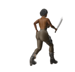 Post Apocalypse Sword Fighter v2 3d model
