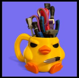 Stabby Ducky Pint Holder and Container 3d model