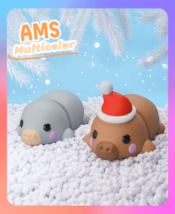 Flexi Mole Xmas and Regular Keychain (Mulitcolor) 3d model