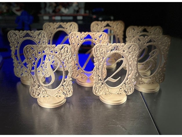 Wedding Table Numbers 3d model
